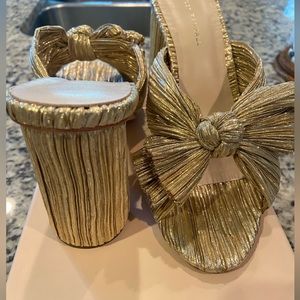 Loeffler Randall Gold Penny Heel 10.5